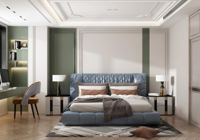 简欧卧室3D模型下载